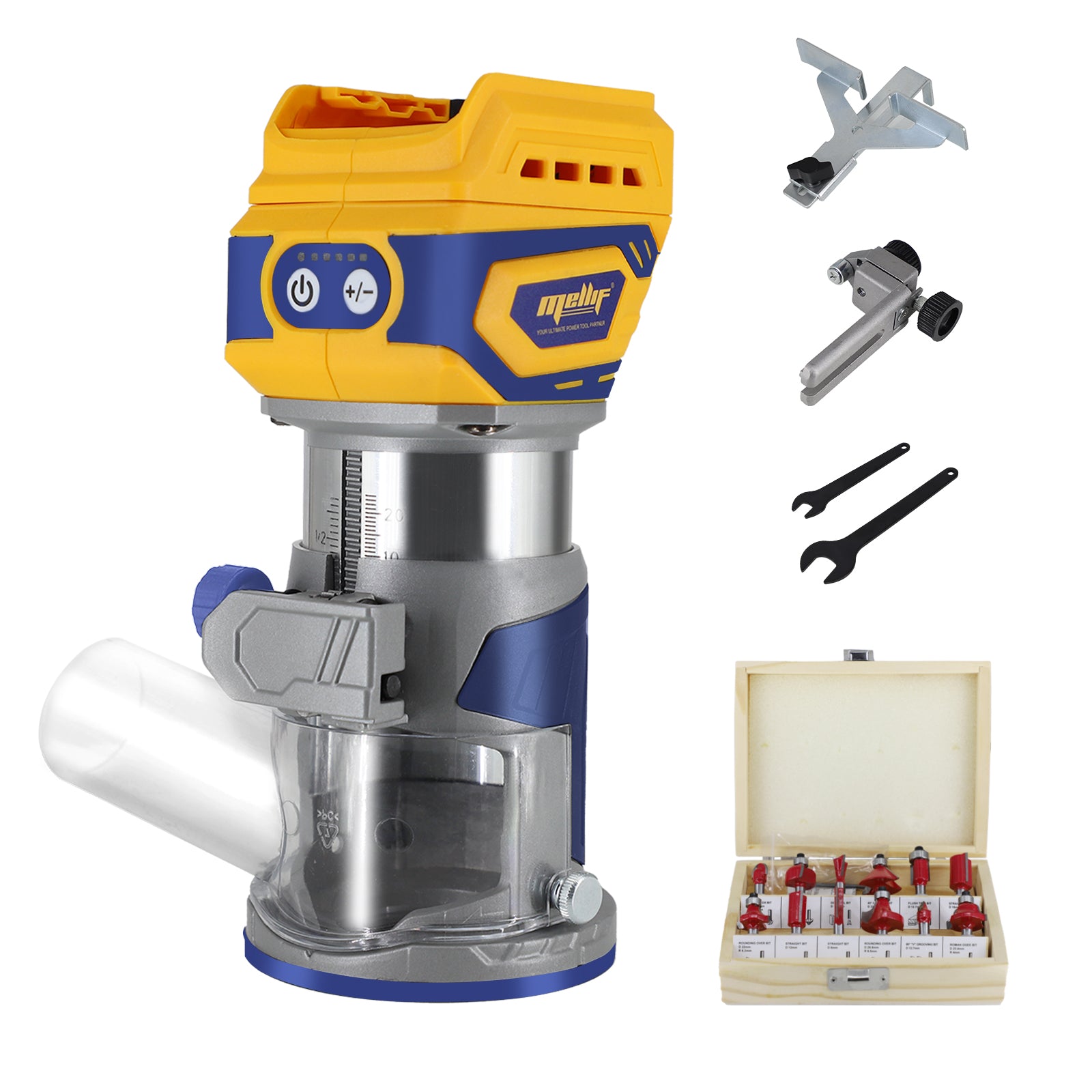 Bib 4808 Router Mellif Compact Router Cordless, Brushless Palm Router Compatible with ...
